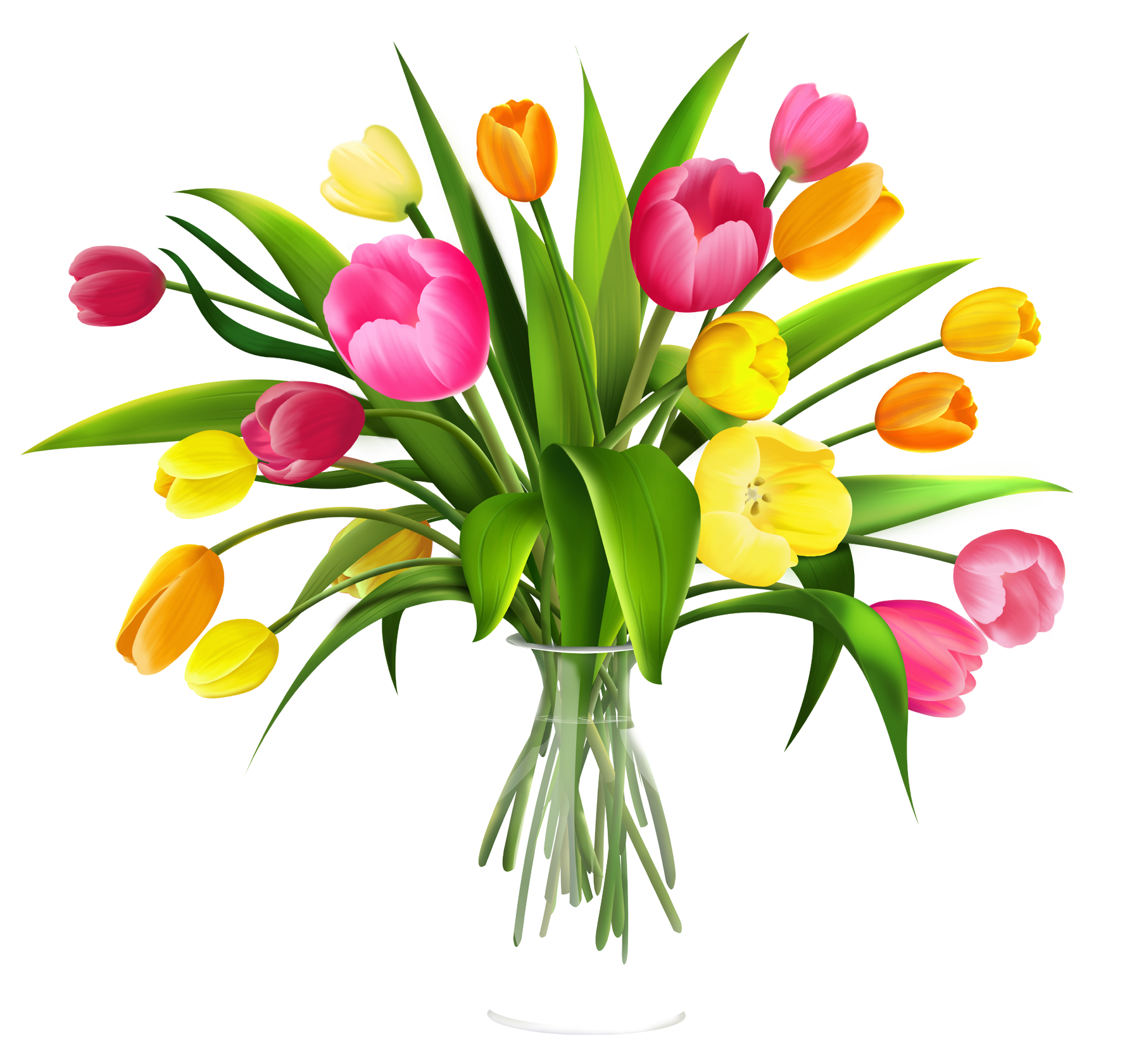 Free Clip Art Flowers in Vase.