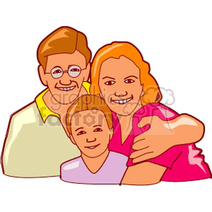 A loving family clipart. Royalty.