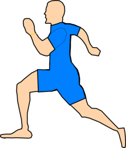 Man Running In Light Blue Clip Art at Clker.com.