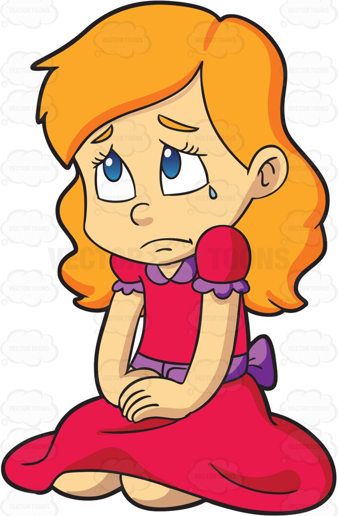 Sad girl clipart 6 » Clipart Station.