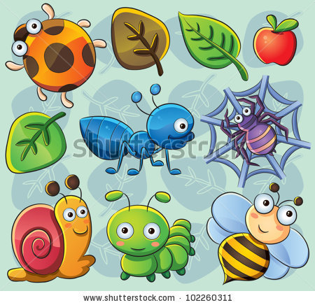 Cartoon Bugs Stock Images, Royalty.