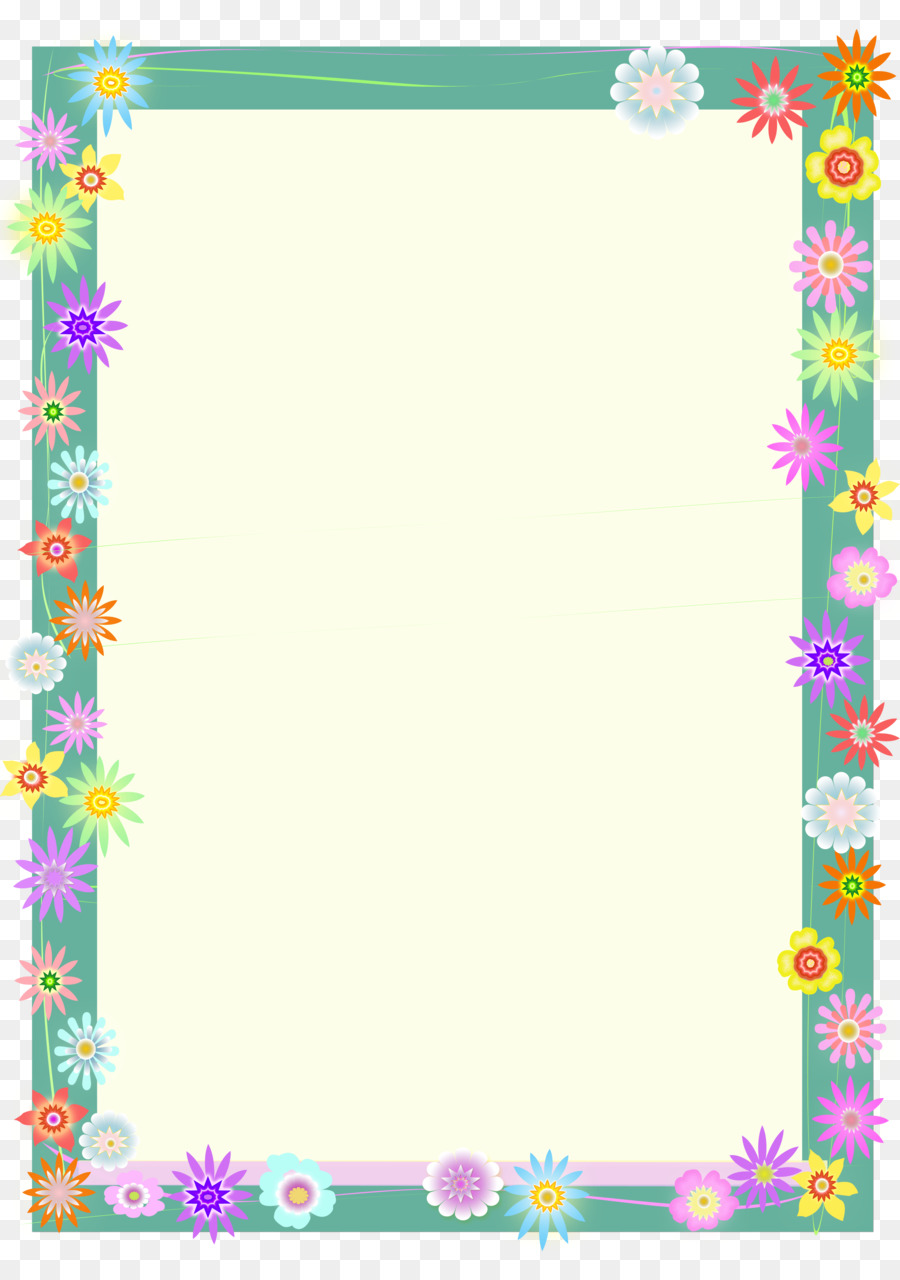 Flower Border Background png download.