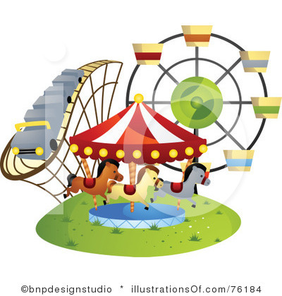 Family amusement park clipart.