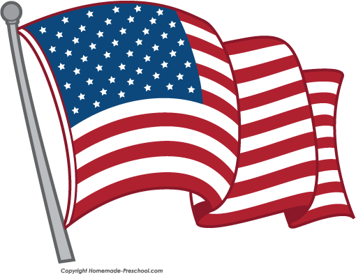 Free American Flags Clipart.