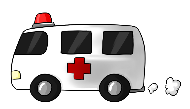 Cartoon Ambulance Clipart.