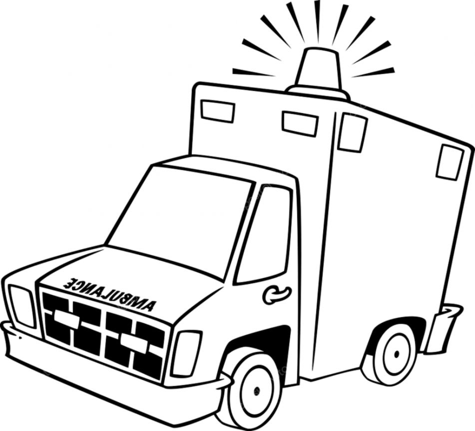 Ambulance Clip Art Black And White.