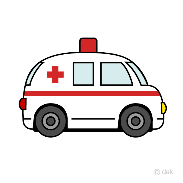 Free Cute Ambulance Clipart Image｜Illustoon.