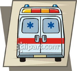 Ambulance Driver Clip Art back of ambulance.