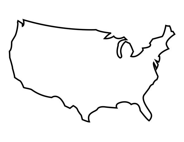 Printable United States Outline.