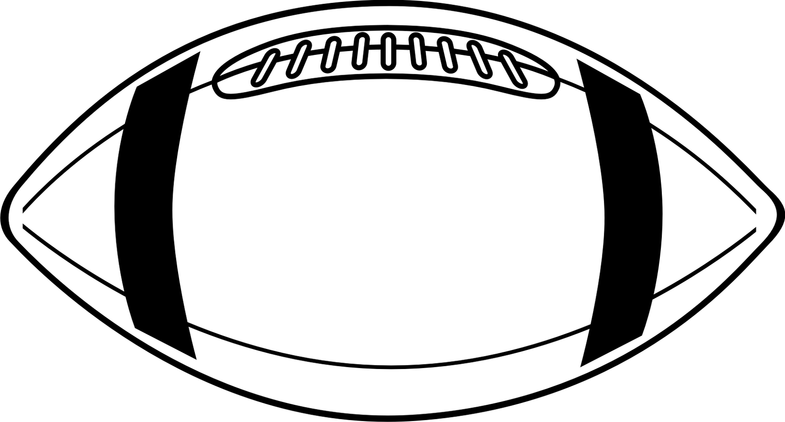 American football clipart black and white.