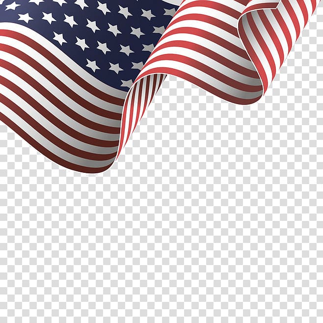 Waving USA flag illustration, Flag of the United States.