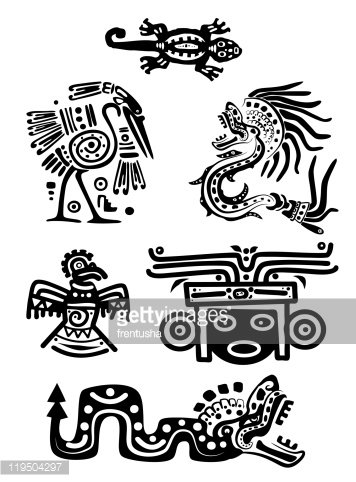 American Indian national patterns Clipart Image.