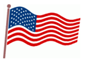 Memorial day flag clipart.