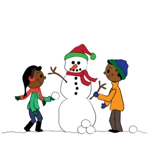 Building A Snowman Clipart.