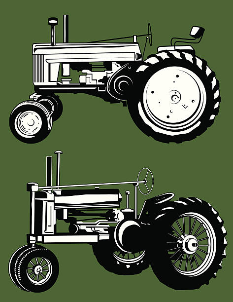 Best Antique Tractor Illustrations, Royalty.