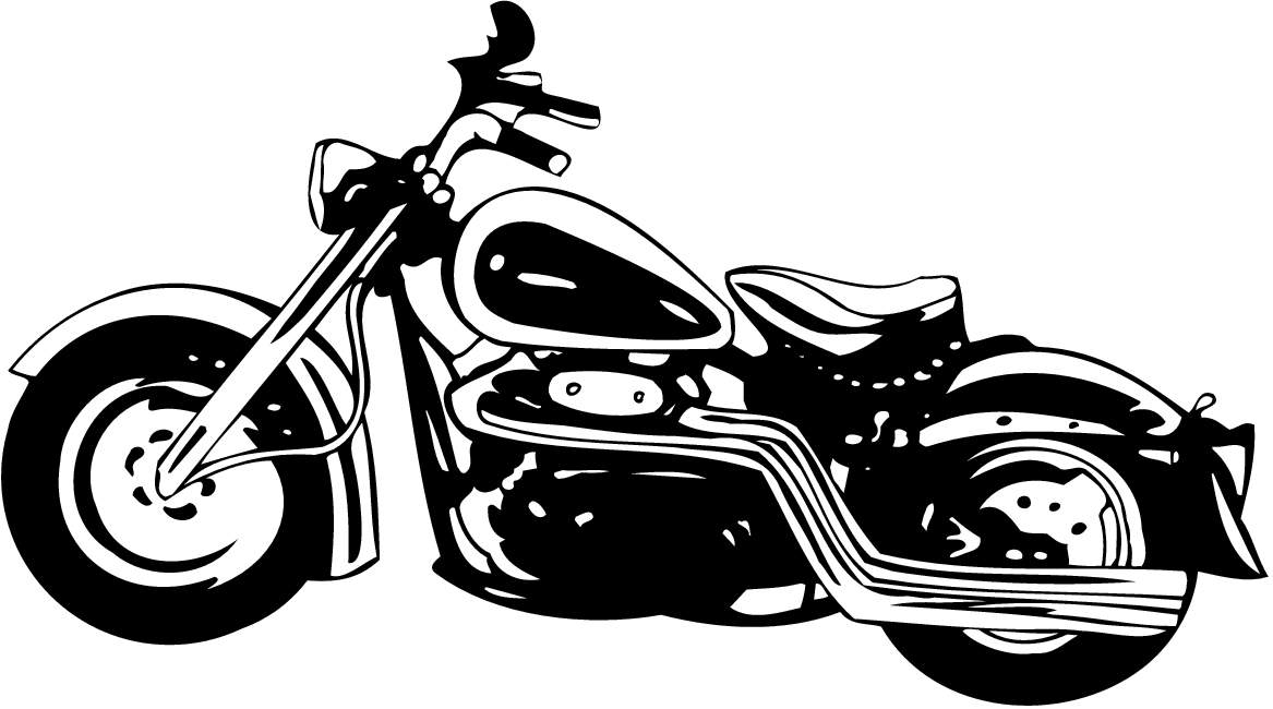 And Black White Motorcycle Clipart.