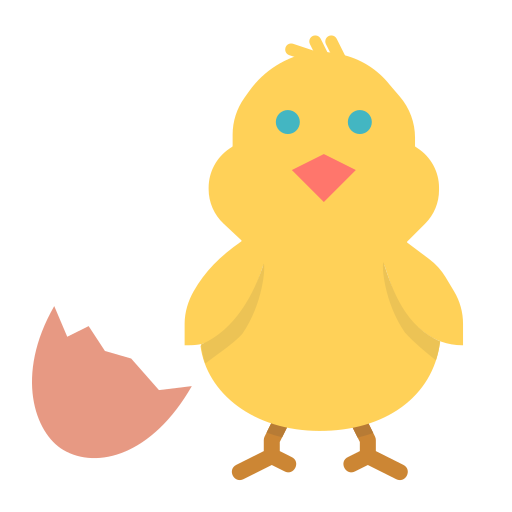 Chicken, chickling, easter, egg, shell, spring Free Icon of.