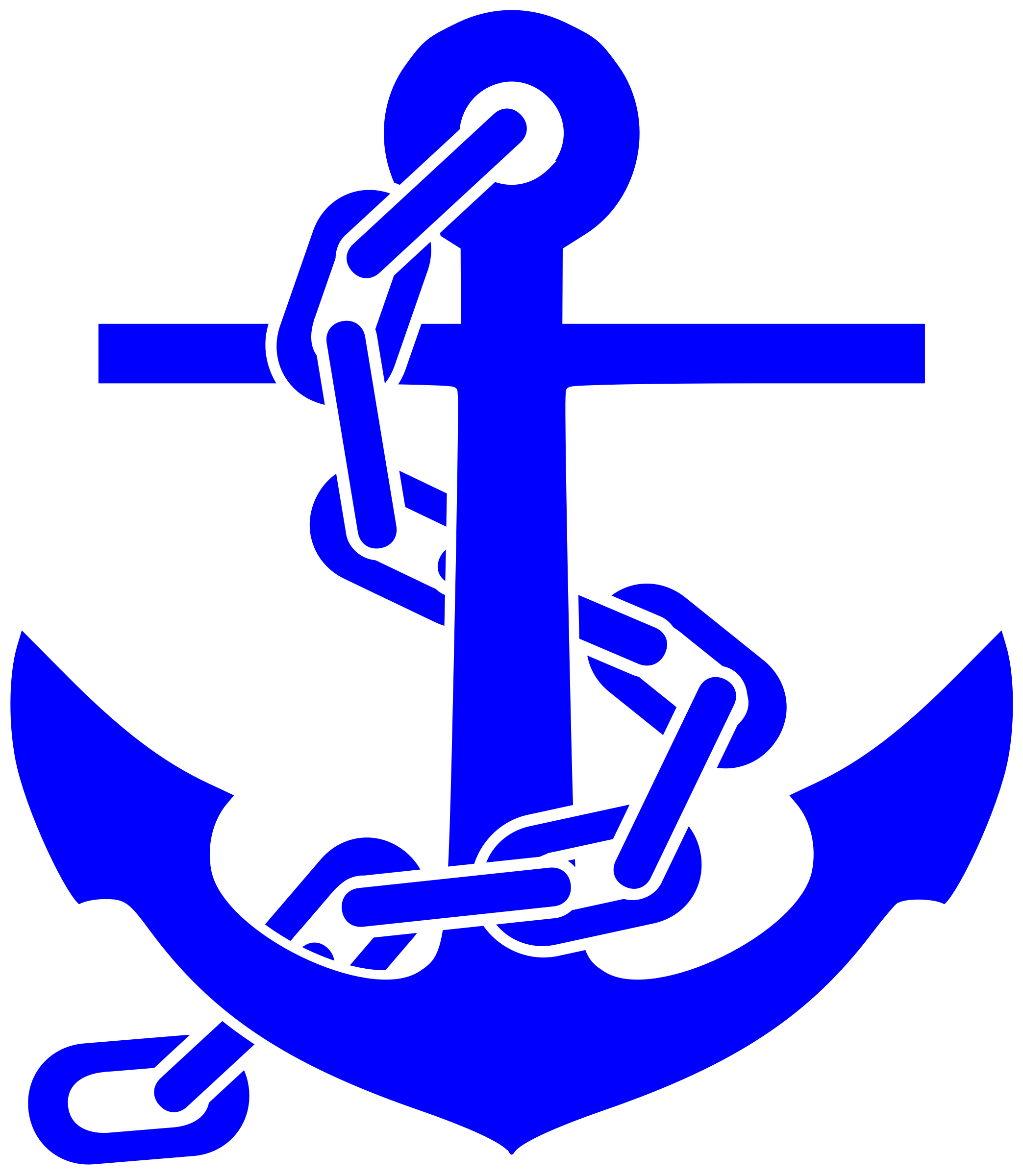 Anchor with chain clipart.