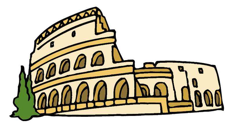 Ancient rome architecture clipart.