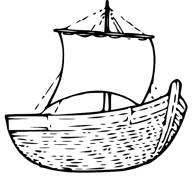 Sailboat black and white jesus row boat clipart bbcpersian7.