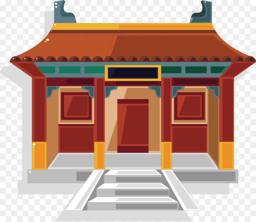 Chinese temple Chinese pagoda Clip art.