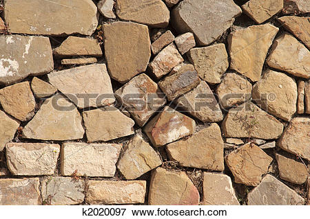 Picture of Stone wall of Mayan ruins k2020097.