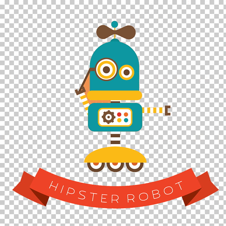 Robot Euclidean Android Icon, Robot cartoon background.