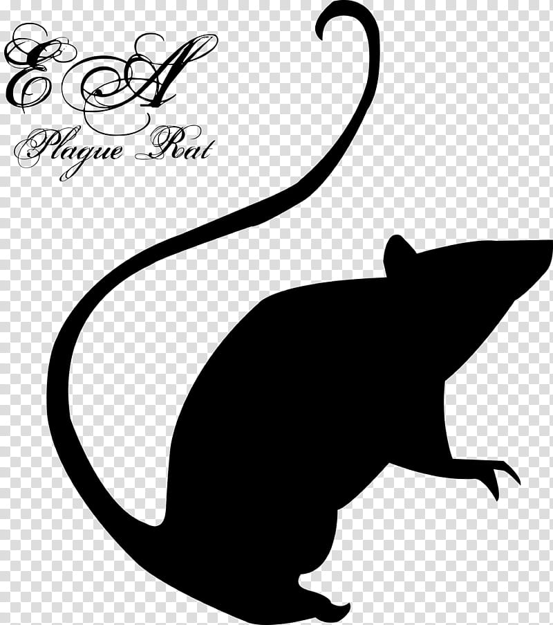 Emilie Autumn Plague Rat Logo, black rat stencil transparent.