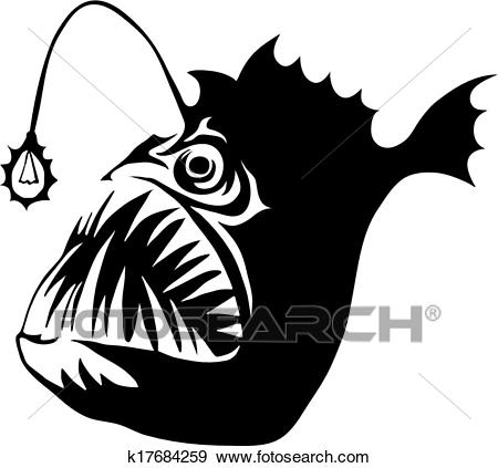 Angler Fish Clip Art.