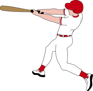 1074 Baseball Player free clipart.