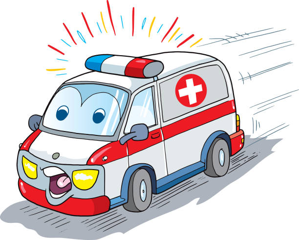 Cute Ambulance Clipart.