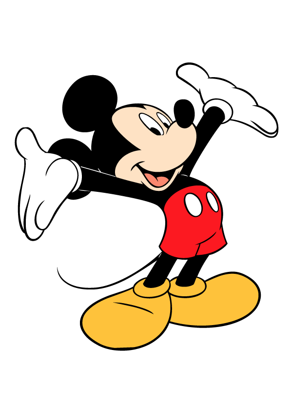 Mickey Mouse Clipart Vector 4 eps file.