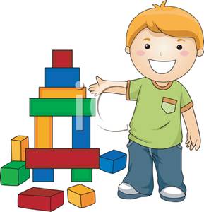 Children Building Blocks Clipart.