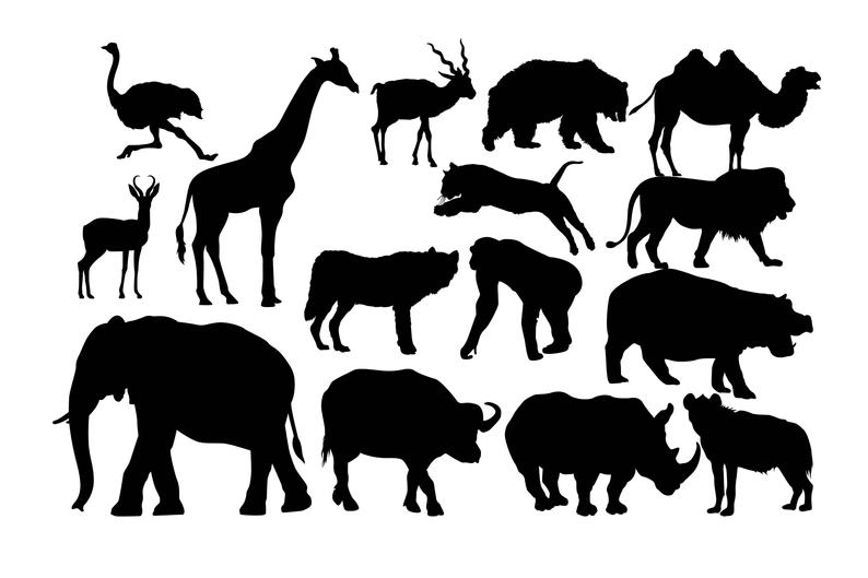 Animal clipart silhouette, Animal silhouette Transparent.