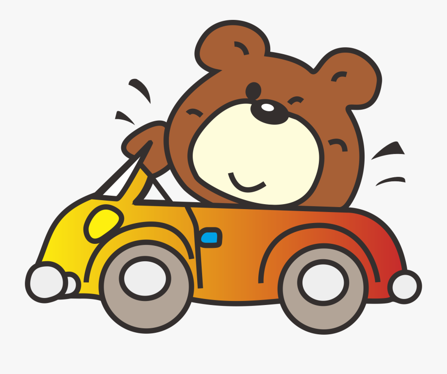 Clip Art Bear Driving Car.