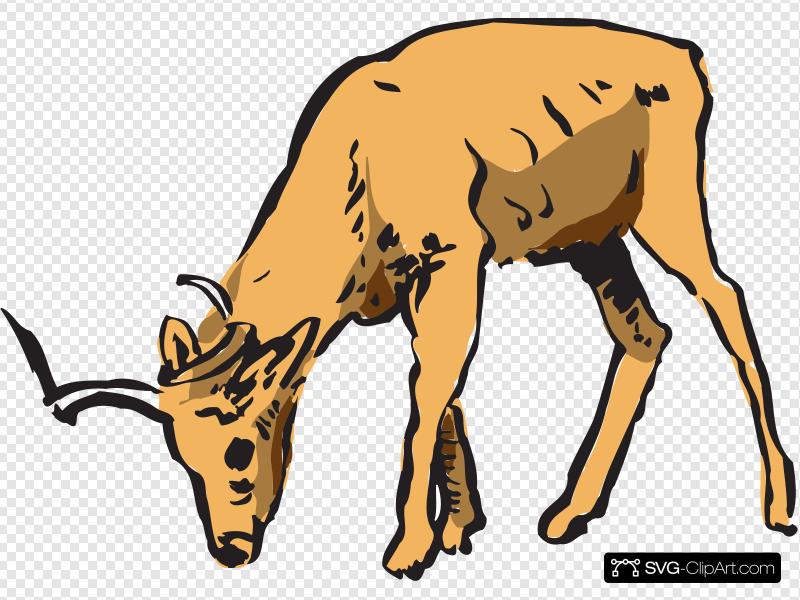 Antelope Eating Clip art, Icon and SVG.