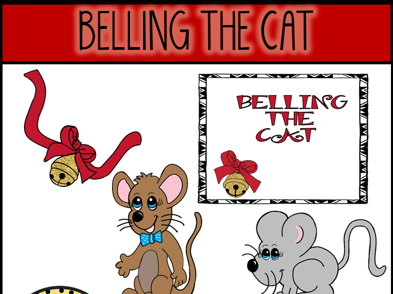 Belling The Cat (Aesop\'s Fable) Clip Art.