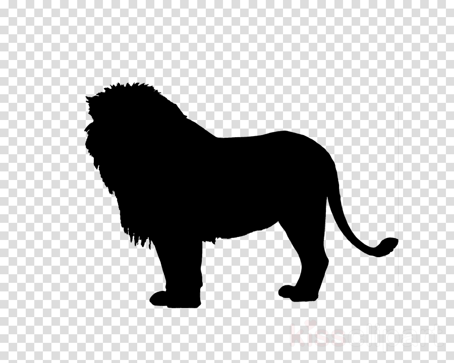 hair black animal figure lion wildlife clipart.