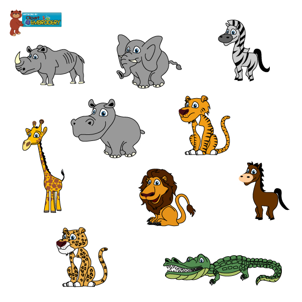 Wild animals clipart for kids.