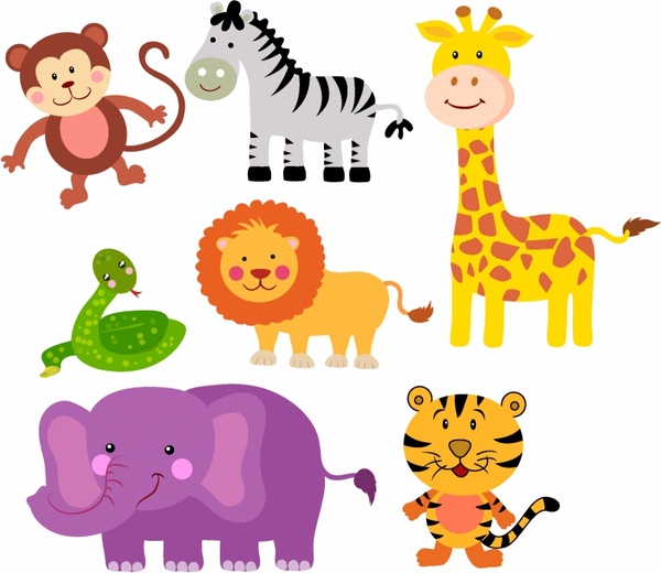 580 Safari Animals free clipart.