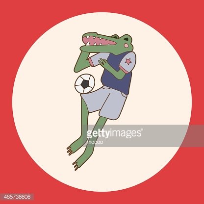 Animals Play Football Cartoon Theme Elements premium clipart.