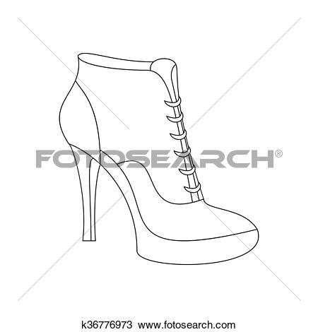 Clipart of Ankle boots shoes k36776973.