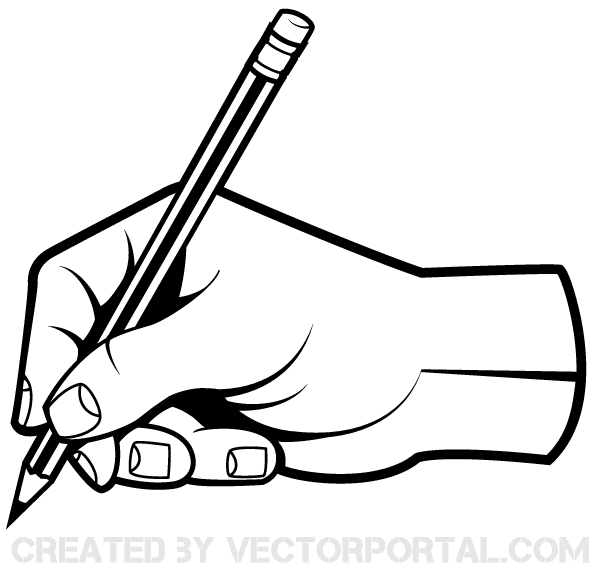 Human Hand Holding a Pencil Clip Art in 2019.