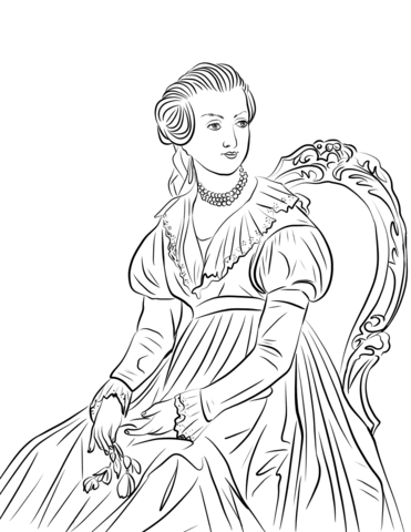 Abigail Adams coloring page.