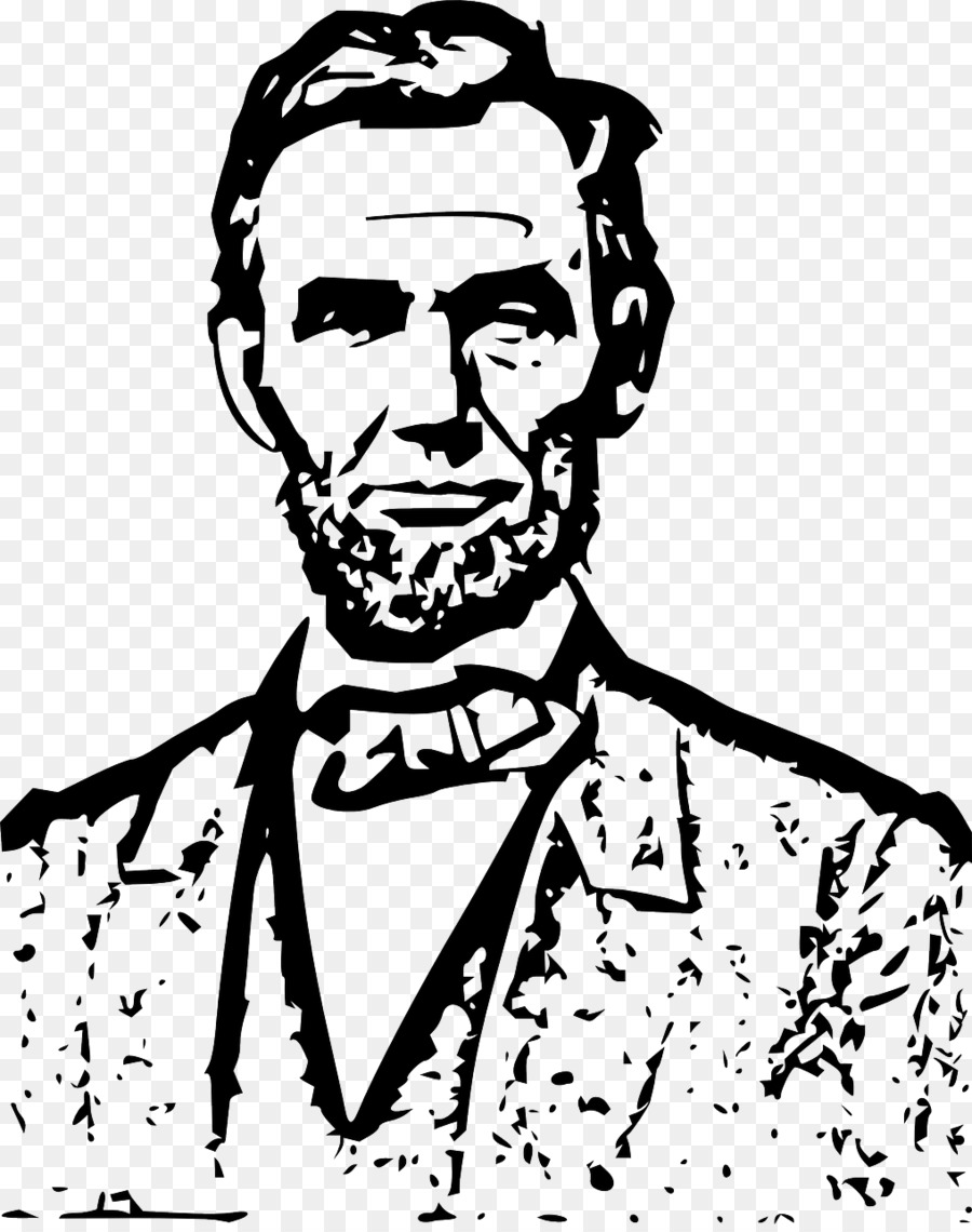 Abraham lincoln clipart line, Abraham lincoln line.