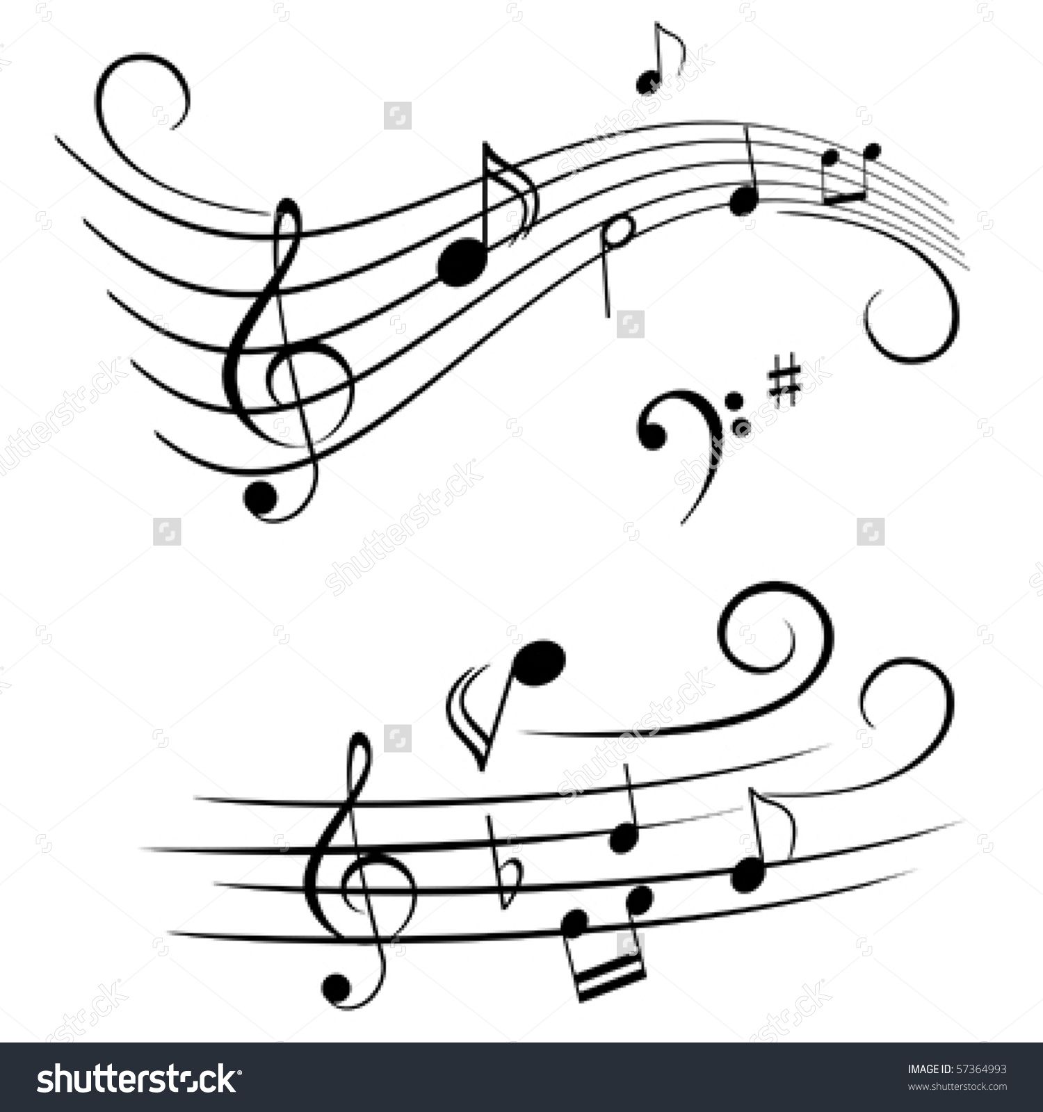 Image result for clipart free music staff abstract.