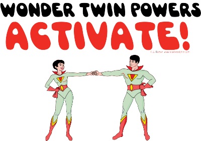 Wonder Twins Clipart.