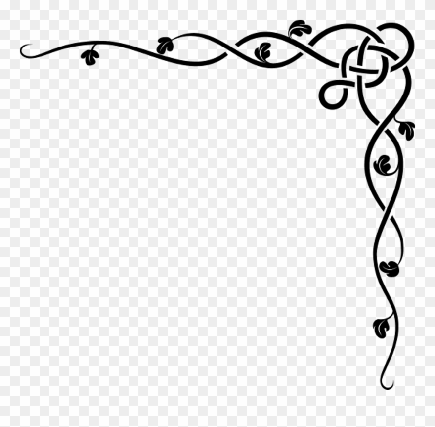 Free Celtic Vine Border Accent Clipart Illustration.