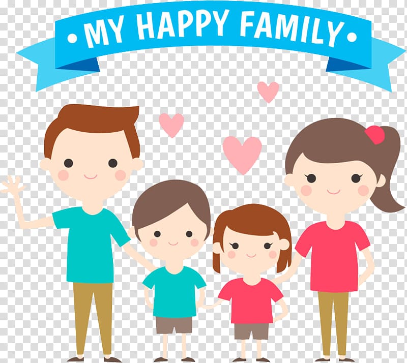 Family Parent Child, happy family transparent background PNG.