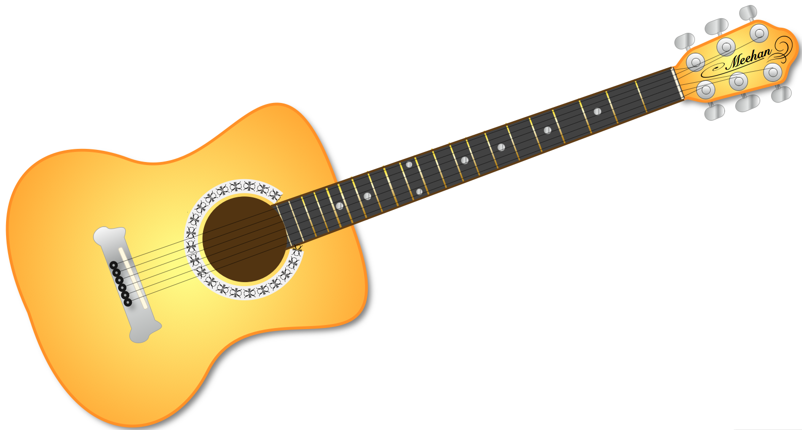 Acoustic guitar clip art.